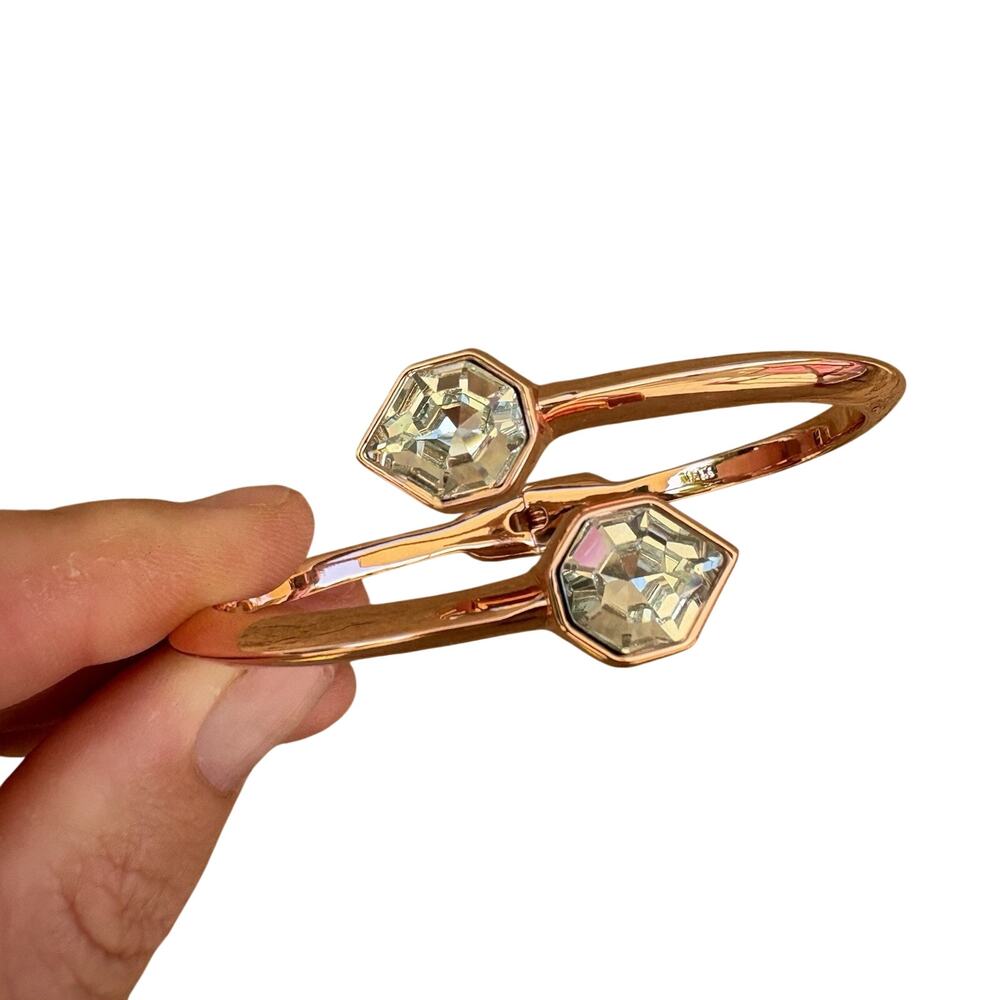 Ring Bomb Party Rose Gold Rhinestone Bangle Crystal